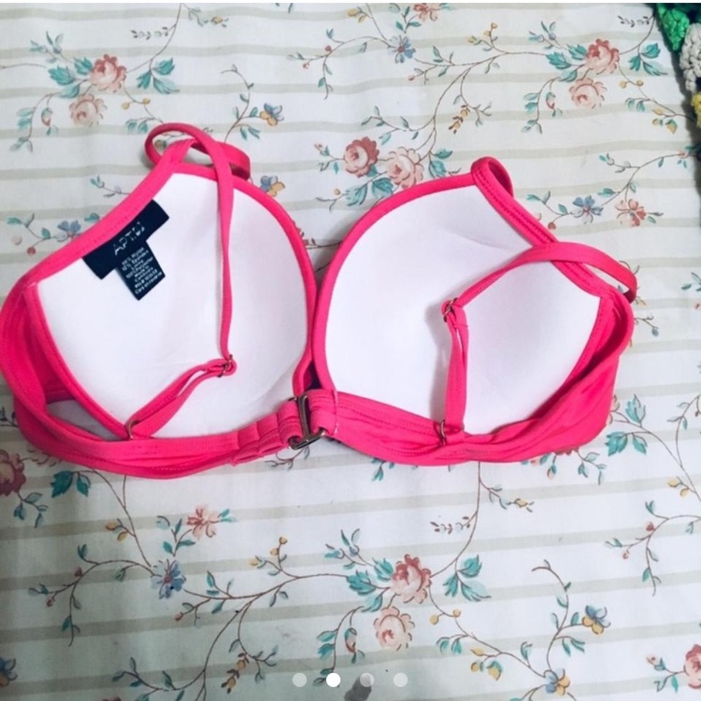 Bright Neon Pink Apt.9 Push-up Bikini Swim Top - Picture 6 of 8